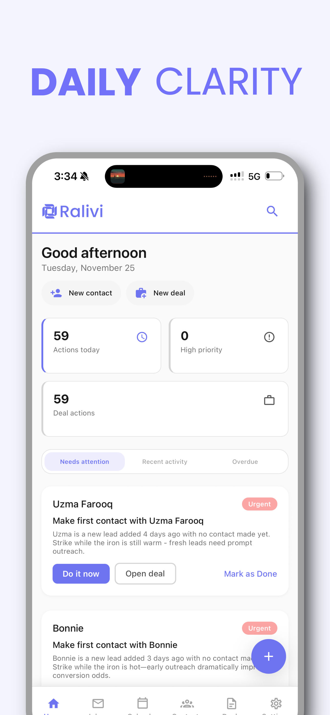 Ralivi Mobile App - Contact Management Ralivi Mobile App Screenshot 2